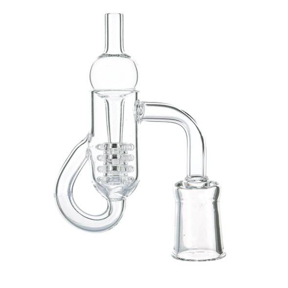 VapeBrat Diamond Knot Recycler Quartz Banger: 18mm Female 90 Degree 