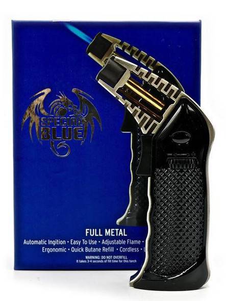 Scorch Torch Special Blue Professional BLACK Torch - Full Metal 