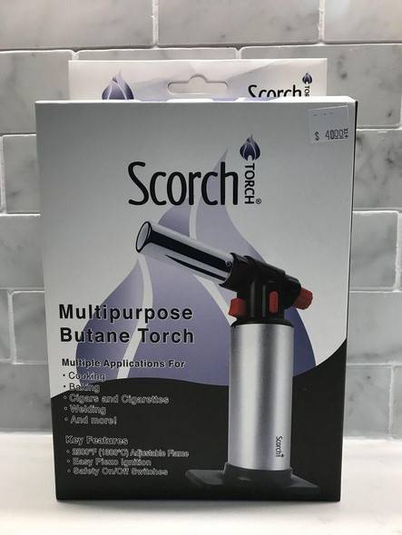  Scorch Torch Jet Flame Multipurpose Butane Torch - Silver 