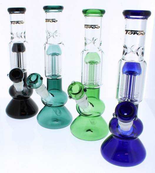 Topoo 12 inch Water Pipe with Tree Perc - Blue 