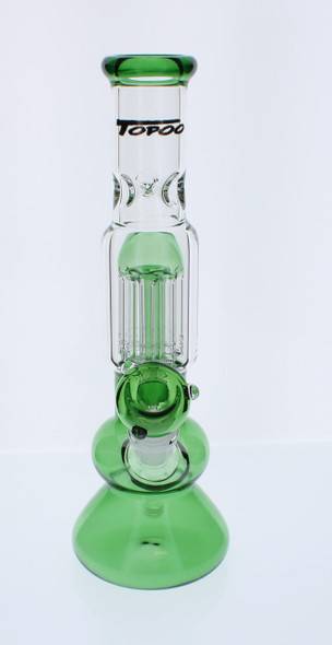 Topoo 12 inch Water Pipe with Tree Perc - Green 