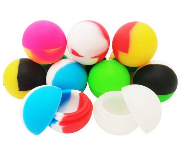  Ball Silicone Container 5.6ml Assorted Colors 