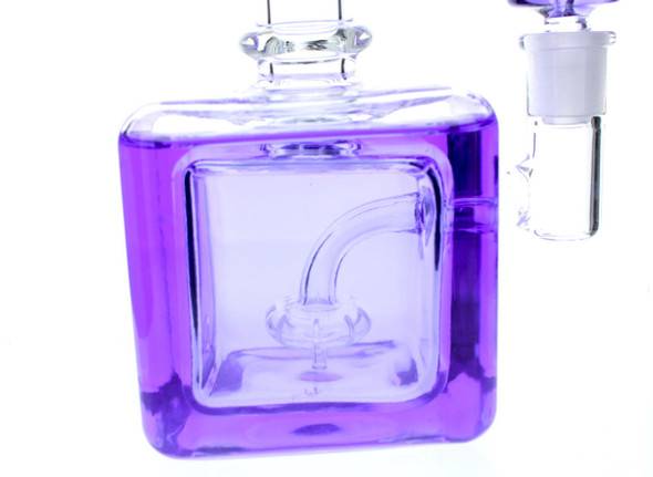  Frozen Bong - 8" Freezable Glycerin Bong Cube Purple 