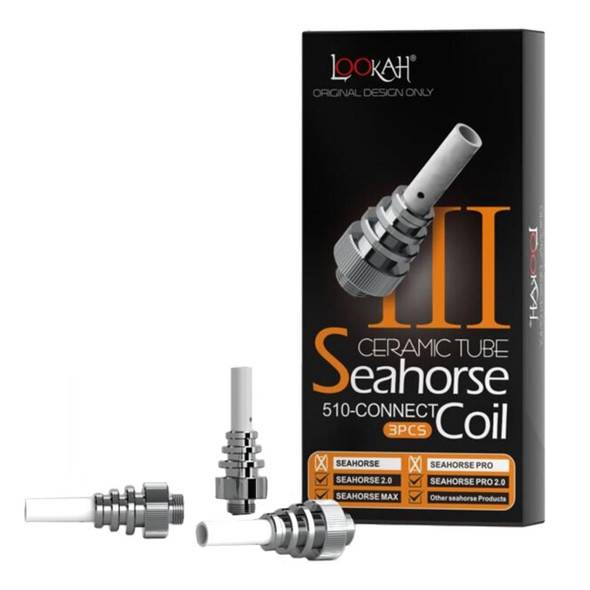  Lookah Seahorse 2.0 Coil Ceramic Tube Tip Replacement - 3 Pack 