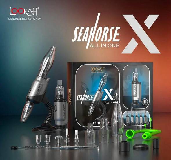  Lookah Seahorse X Gray 3 in 1: E-Nectar Collector, Wax Pen, and Portable E-Nail 