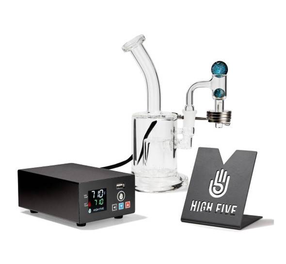 High Five Terp Slurper Enail Kit: High Five LCD Enail Terp Slurper E-Banger Dab Kit 30mm 