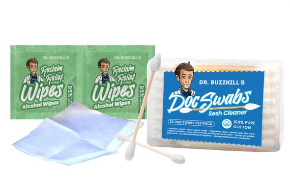 Reclaim Relief Wipes & Doc Dab Swabs Travel Pack Cleaning Kit