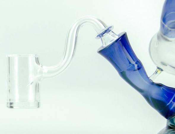 ELEV8 Glass Gallery Bent Neck Fully Weld Terp Typhoon Vortex Quartz Banger 14mm Male 55 Degree 