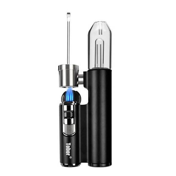 Tobor Bazoka Mini Butane Portable Dab Rig: Black 