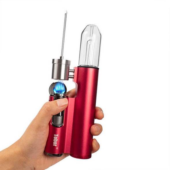 Tobor Bazoka Mini Butane Portable Dab Rig: Black 