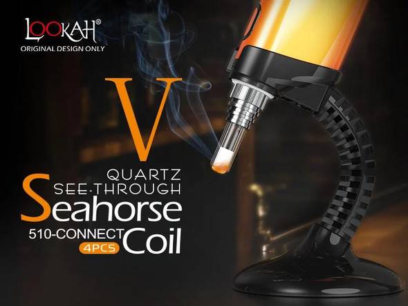  Lookah Seahorse Coil IV - Quartz Tip 510 Thread Coil 