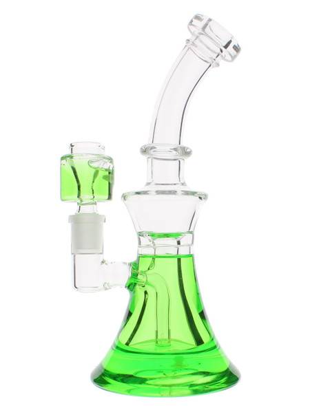  Frozen Bong - 8" Freezable Glycerin Bong Bell Green 