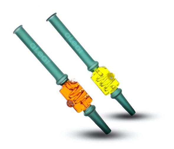aLeaf 6.5" Freezable Nectar Collector with Frozen Glycerin Coil Green 