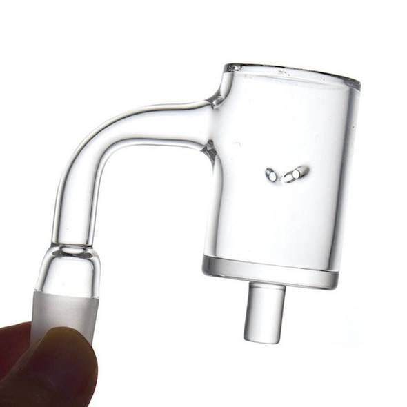 VapeBrat Vortex Enail Banger Full Weld 14mm Male 90 Degree 25mm Dia Bottom