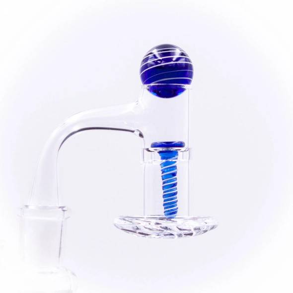 VapeBrat Terp Slurper Screw Set: Blue Swirl