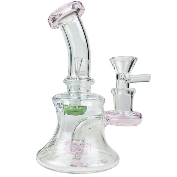 5.5" Glass Banger Hanger Dab Rig: Pink