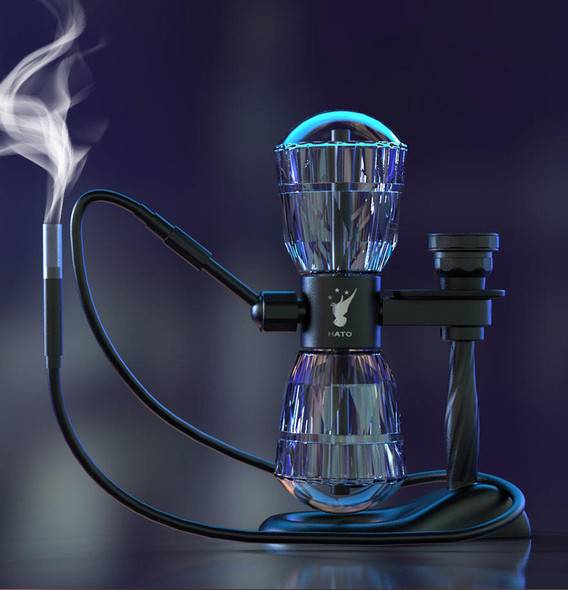 Hato Gravity Bong: Hato Gravity Dab Rig - Black 