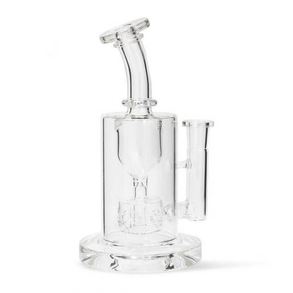 High Five 9" Clear Torus Incycler Glass Water Pipe: Cloud Cover Glass 