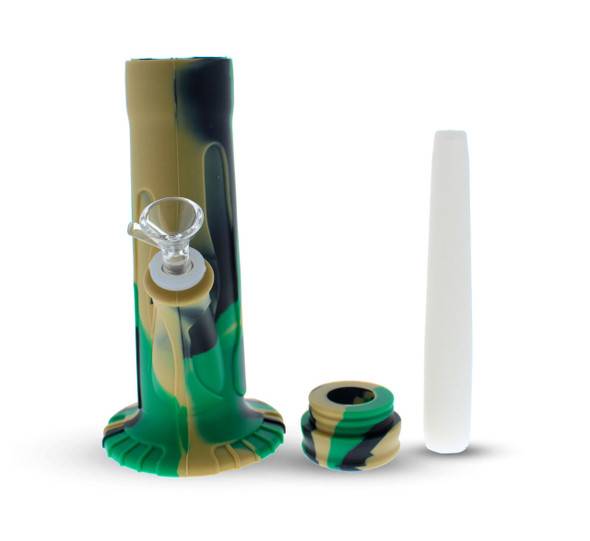  9" The Icer: Silicone Ice Bong - Army Green 