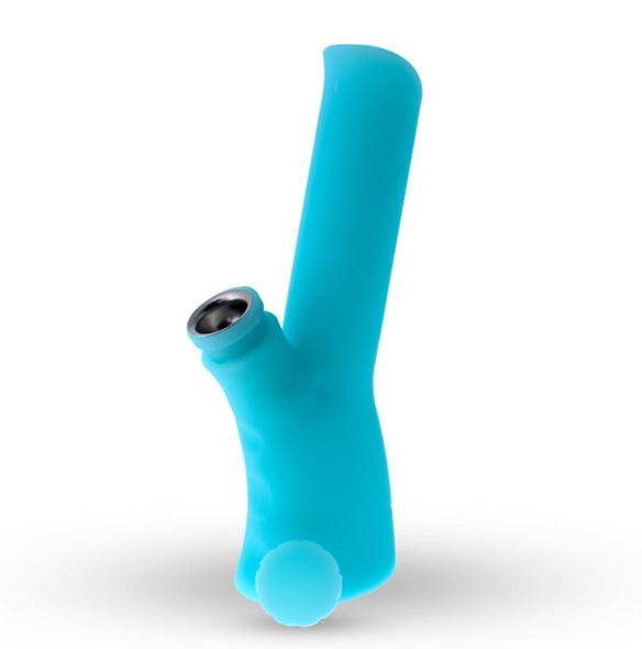  9" Glow in the Dark Silicone Bong: Glow Blue 