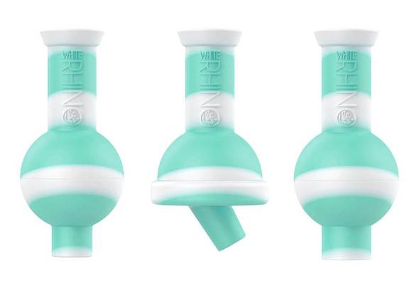  White Rhino Carb-It 3 in 1 Silicone Carb Cap: Glow Mint and White 