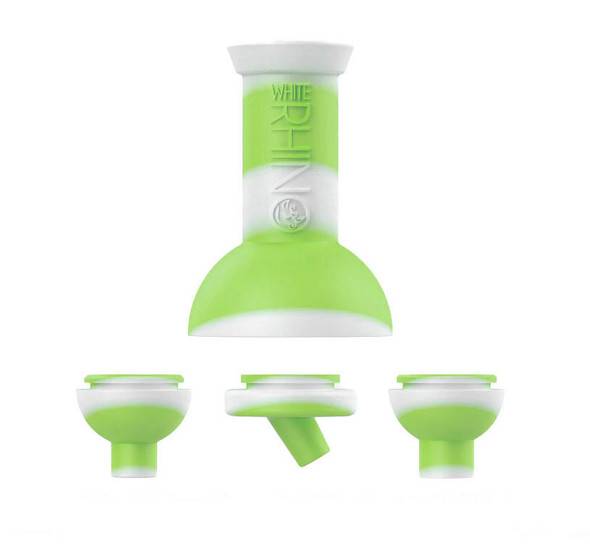  White Rhino Carb-It 3 in 1 Silicone Carb Cap: Glow Green and White 