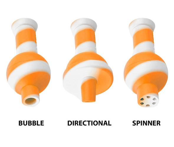  White Rhino Carb-It 3 in 1 Silicone Carb Cap: Glow Orange and White 