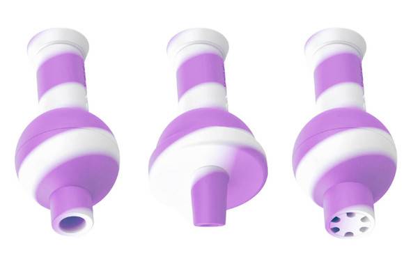  White Rhino Carb-It 3 in 1 Silicone Carb Cap: Glow Purple and White 