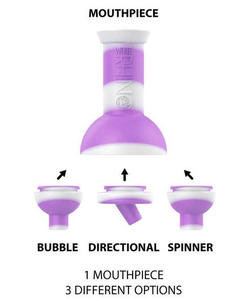  White Rhino Carb-It 3 in 1 Silicone Carb Cap: Glow Purple and White 