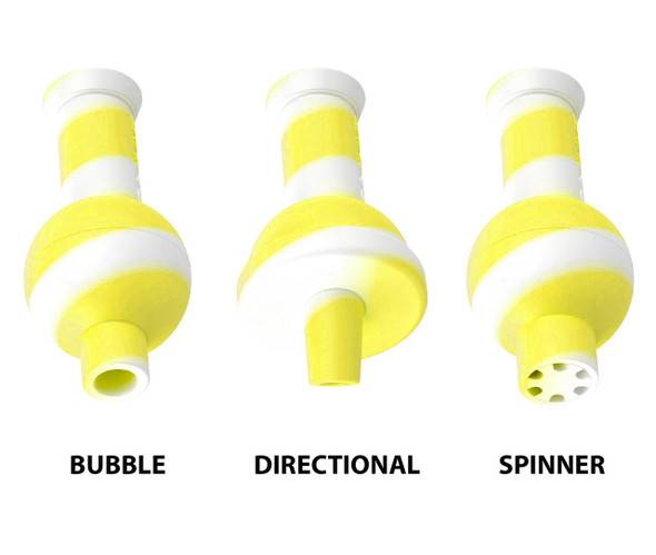  White Rhino Carb-It 3 in 1 Silicone Carb Cap: Glow Yellow and White 