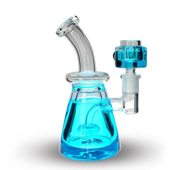  7" Glycerin Chiller Mini Rig: Gumdrop - Aqua 