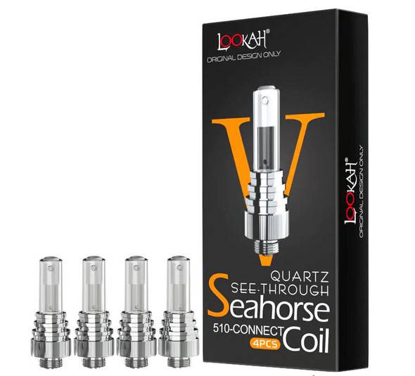  Lookah Seahorse Coil V - Seahorse Pro Plus Quartz Tube Coil - 4 Pack 