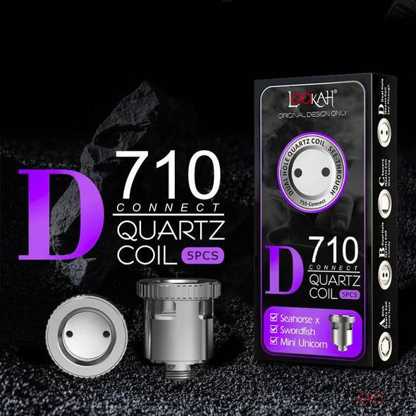  Lookah 710 See Through Quartz Coil Type D - Seahorse X, Swordfish, Mini Unicorn Coil Replacement 