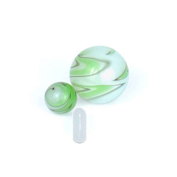 VapeBrat Terp Slurper Marble Set: Wig Wag Green