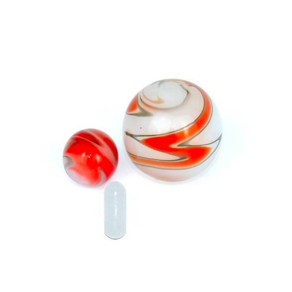 VapeBrat Terp Slurper Marble Set: Wig Wag Orange