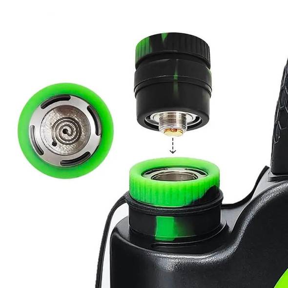  Waxmaid Dabber: Electric Dab Rig - Black and Green 