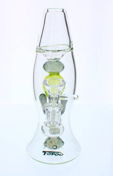 Topoo 8" Lava Lamp Neon Green Mini Dab Rig 