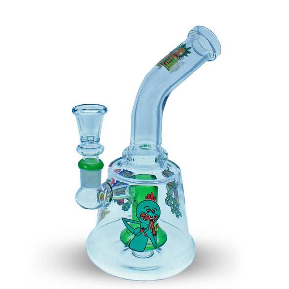  8" Curved Neck Gumdrop Mini Rig - Green 