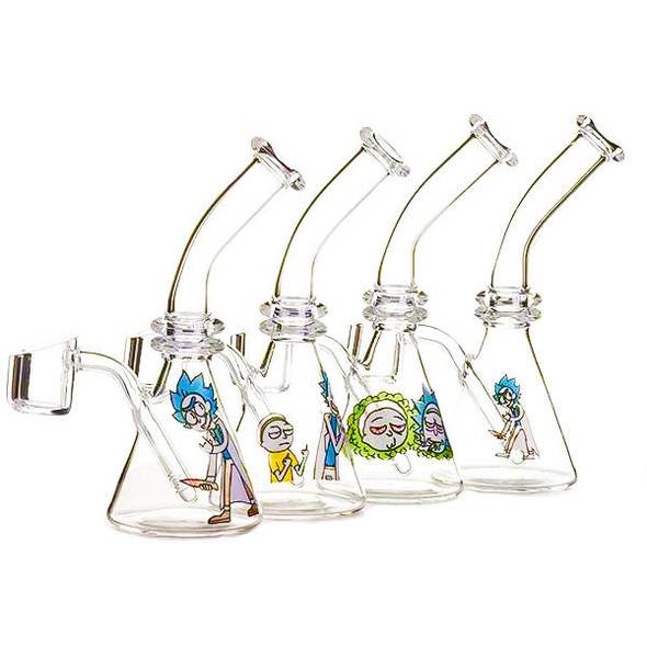  5" All Quartz Mini Beaker Dab Rig: R and M 