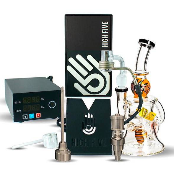 High Five Vape - Micro 20mm Quartz Banger and Titanium Nail Enail Kit