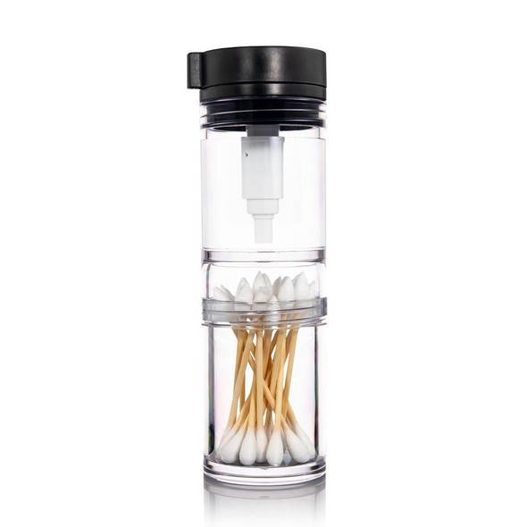  The Depot Clean Can: ISO Station Pump Dispenser and Cotton Swab Storage 