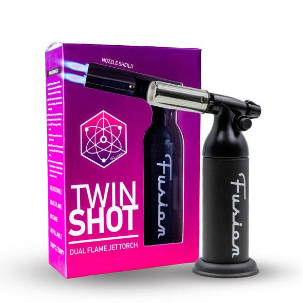 Fusion Bangers Fusion Torch: Black Fusion Twin Shot Dual Flame Jet Torch 