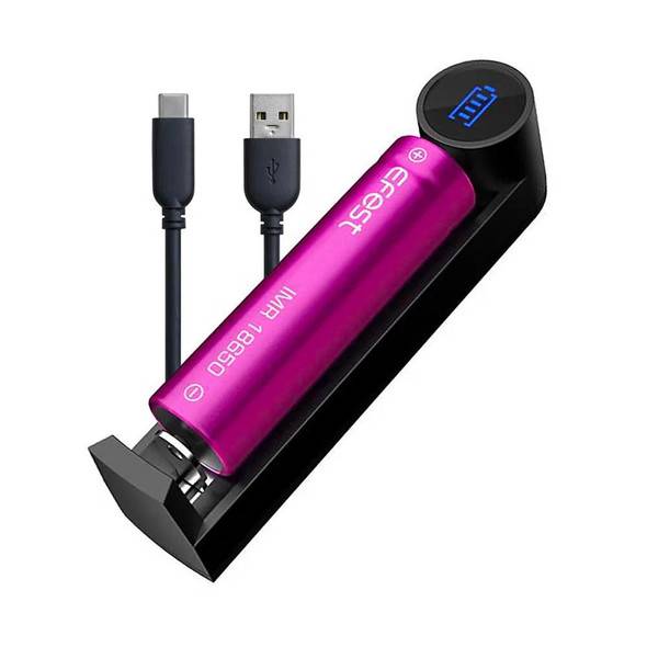  Efest Slim K1: Single Battery Charger for 18650 and 18350 Batteries 
