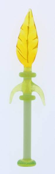  Monkey Boy Art - Yellow/Green Leaf Dab Tool With UV (American Glass) 