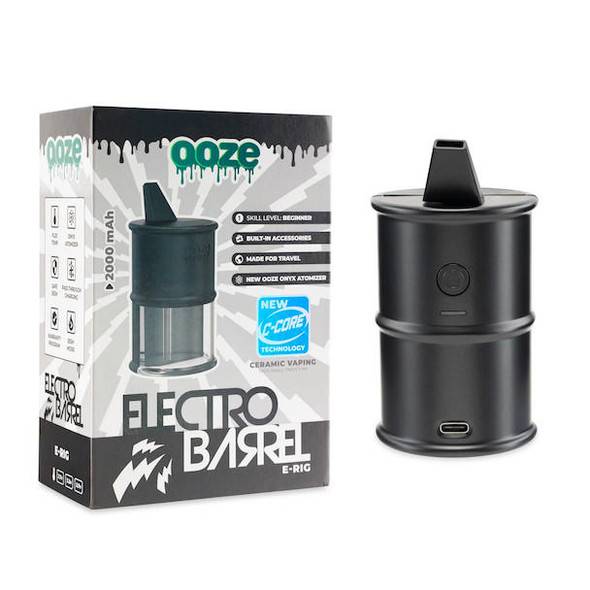  Ooze Electro Barrel Electric Dab Rig: Black 