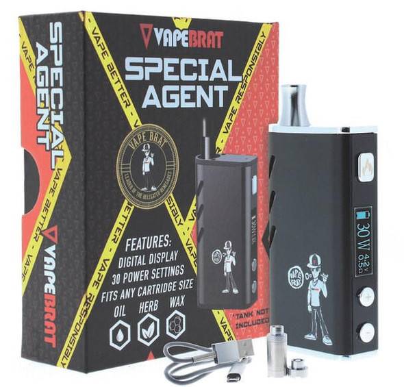  VapeBrat Special Agent: Black - Dab Pen Battery 