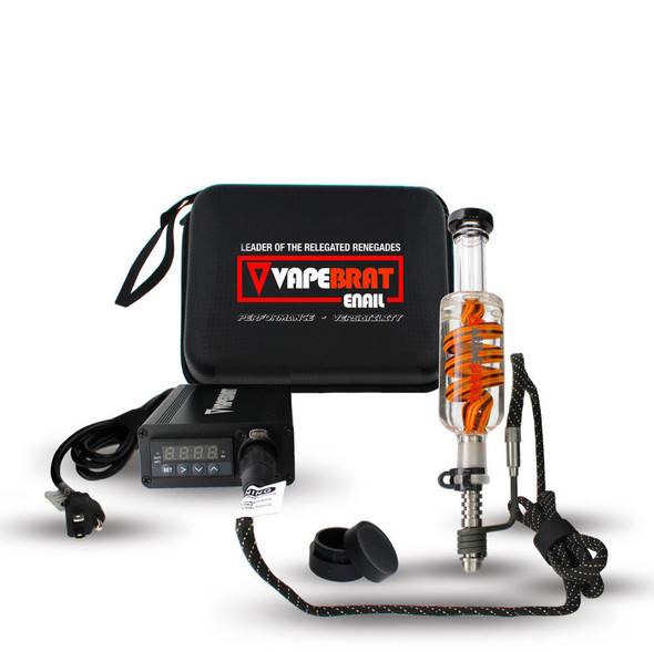  VapeBrat Electric Nectar Collector Enail: Micro Enail with Glass Dab Straw 