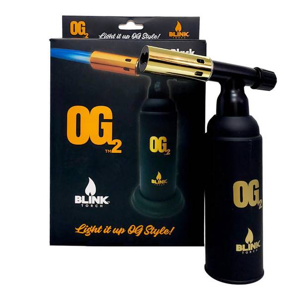 Blink Torch Torch Dabbing: Blink OG2 Dual Flame Butane Torch - Black 