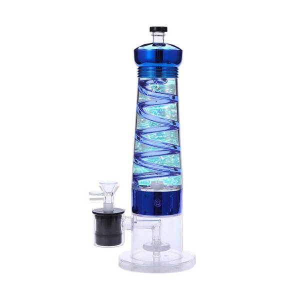  Lava Lamp Bong: Glitter Glycerin - Blue 