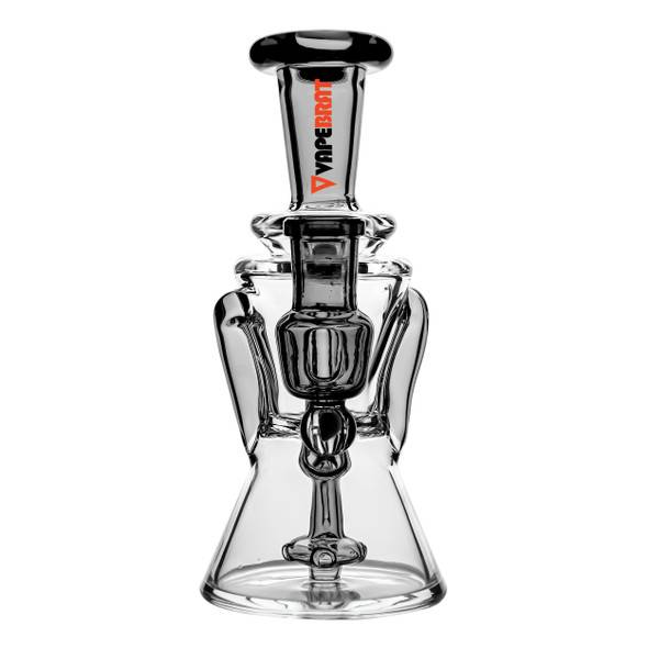 Mini Recycler Dab Rig: 7" Hourglass Recycler - VapeBrat Smoke